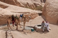 Bedouins by a water well in Wadi Rum