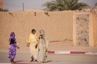 Women in a desert village