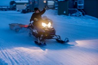 Snow mobile in Kuujjuaq, Canada