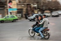 Bikers in Yazd, Iran
