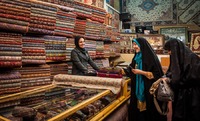 Silk Cloth Shop in Yazd, Iran