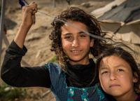 Two Syrian refugee girls in Jordan.