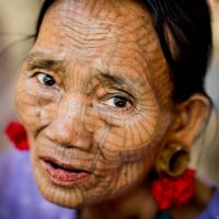 Tattooed Chin Woman, Myanmar