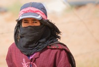 Woman in Dust Storm