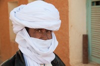 Tuareq in Saharan Desert
