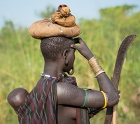 Mursi tribe:   See more in the book: http://www.blurb.com/b/4633120-people-of-the-omo-valley-under-climate-and-other-p