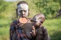 Mursi tribe:   See more in the book: http://www.blurb.com/b/4633120-people-of-the-omo-valley-under-climate-and-other-p