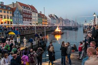 Midsummer evening, Nyhavn Copenhagen