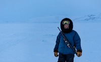 Inuit polar-bear spotter around Kangiqsualujjuaq, Canada