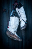 Drying kamiks in Kuujjuaq, Canada