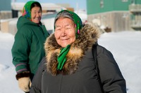 Inuit women Kangiqsualujjuaq, Canada