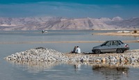 Afternoon by a Drying-Out Lake around Shiraz, Iran