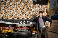 Potato Seller in Kerman, Iran