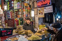 Gingered-Sugar Seller in Bazaar Borog in Isfahan, Iran