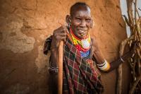 Droughts cause a reduction in food intake and many elders and children are suffering from undernourishment in Turkana, the Northwest Kenya.