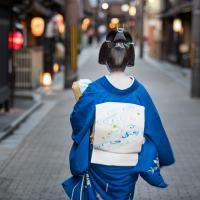 A geisha in Kyoto, Japan