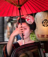 a geisha in Kyoto, Japan