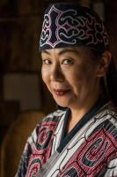 An Ainu woman in Hokkaido, Japan