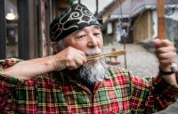 An Ainu man in Hokkaido, Japan